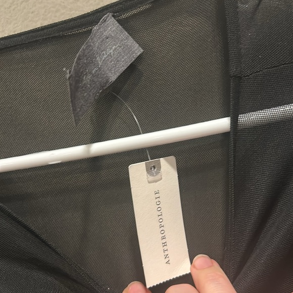 NWT Anthropologie Sunday in Brooklyn Mesh Polka Dot Dress Black Size 2 - Picture 6 of 10